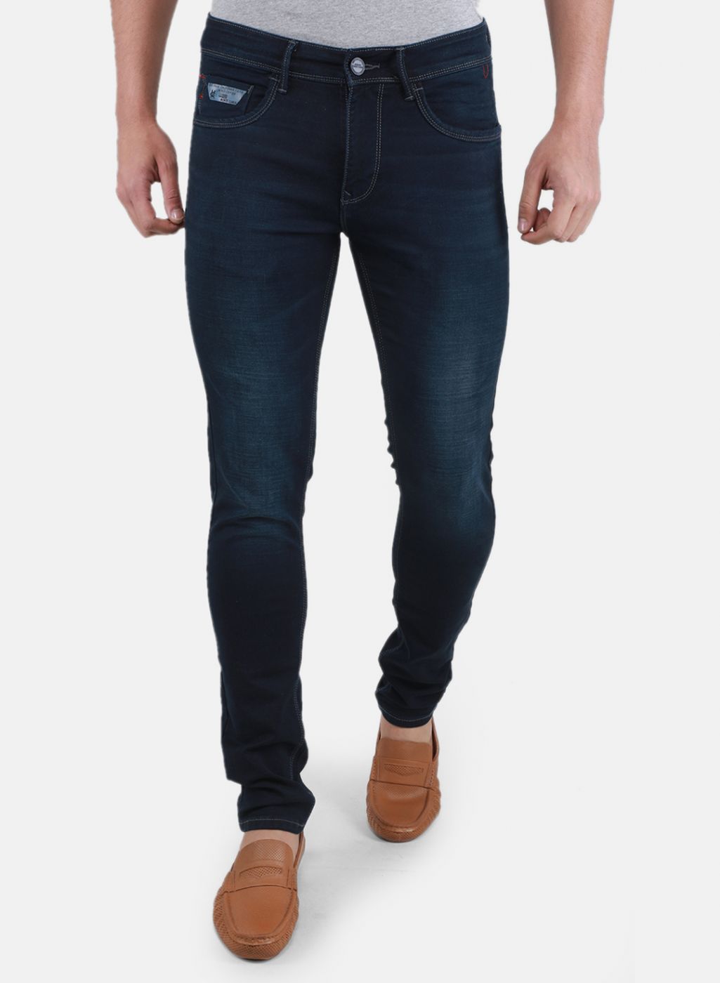 Men NAvy Blue Regular Fit Denim