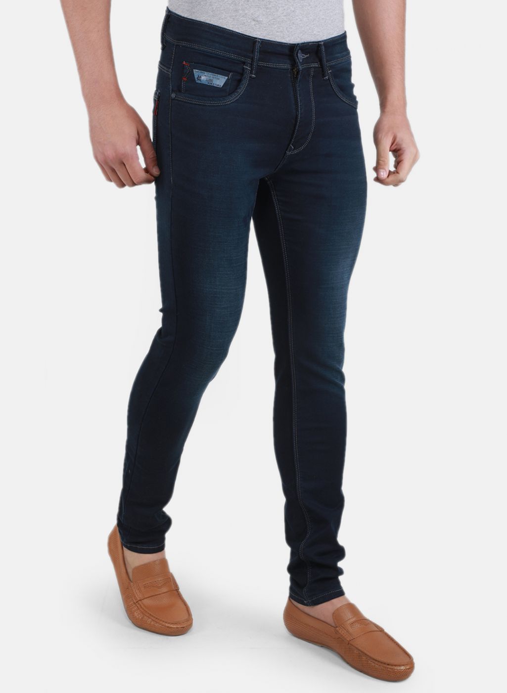 Men NAvy Blue Regular Fit Denim