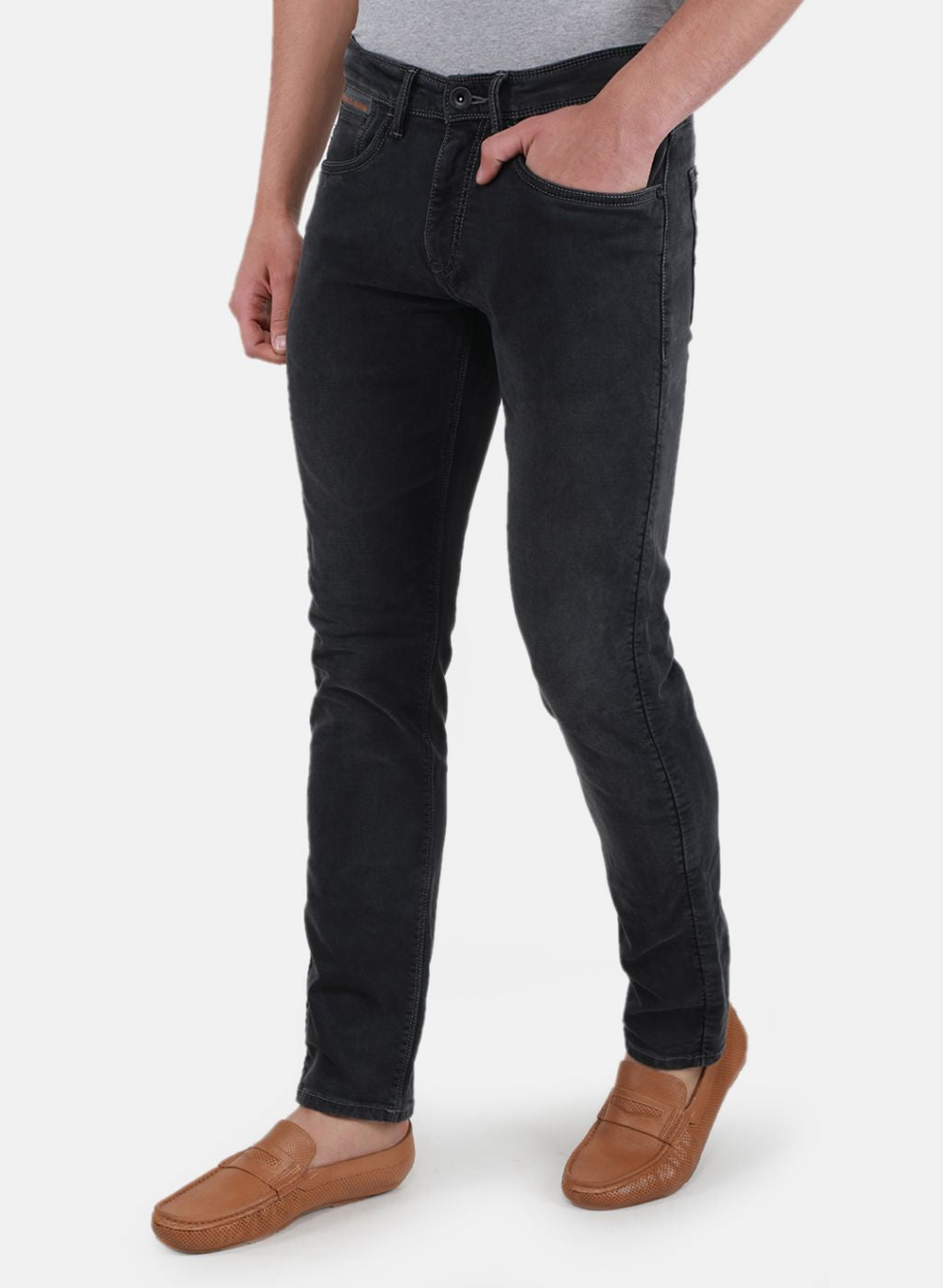 Men Grey Regular Fit Denim