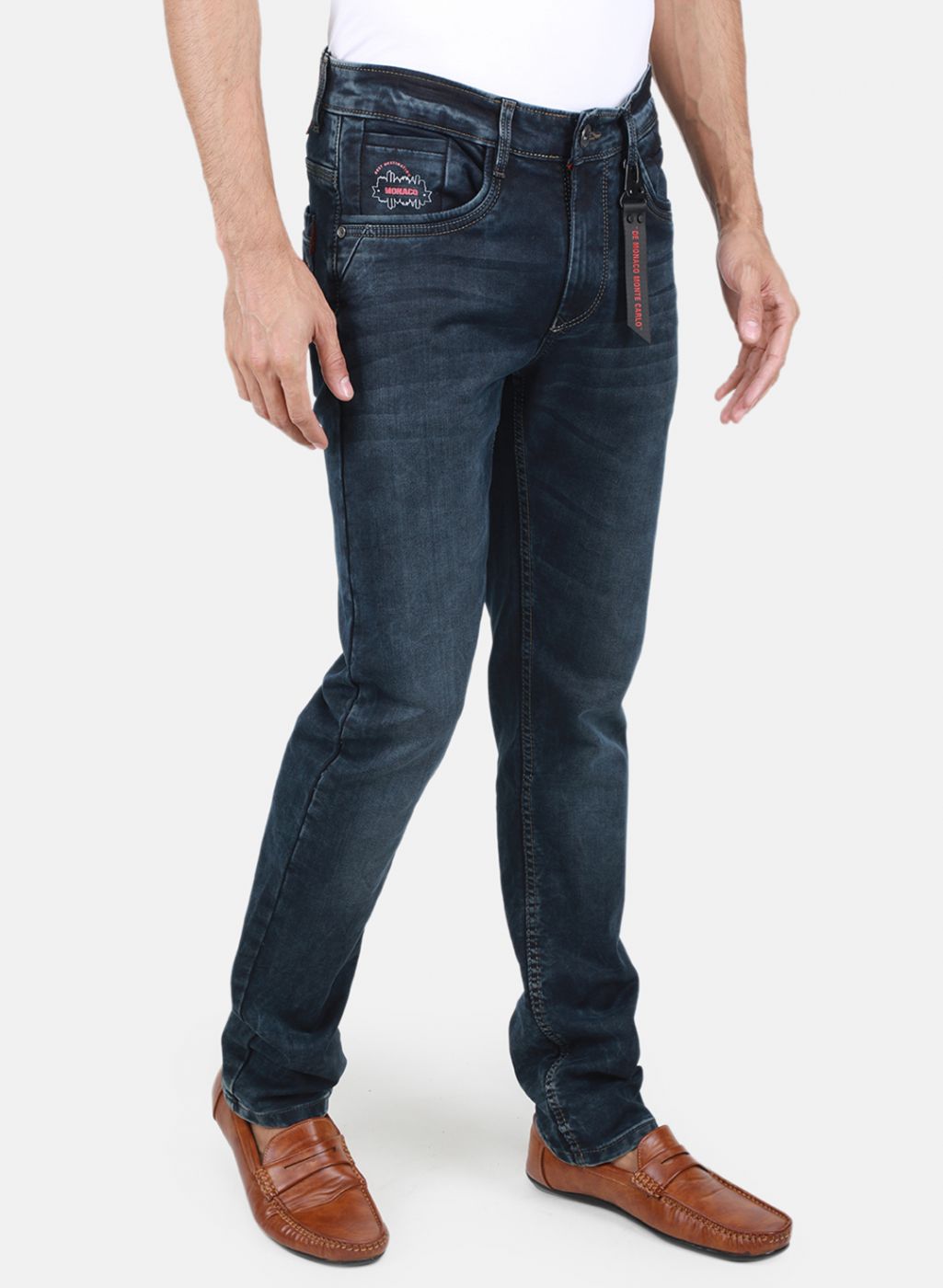 Men NAvy Blue NArrow Fit Denim