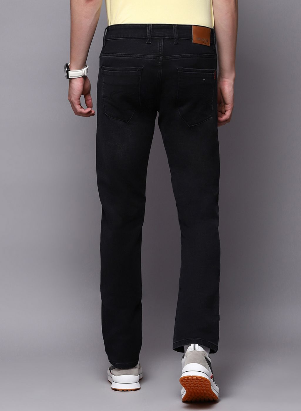 Men Black NArrow Fit Denim