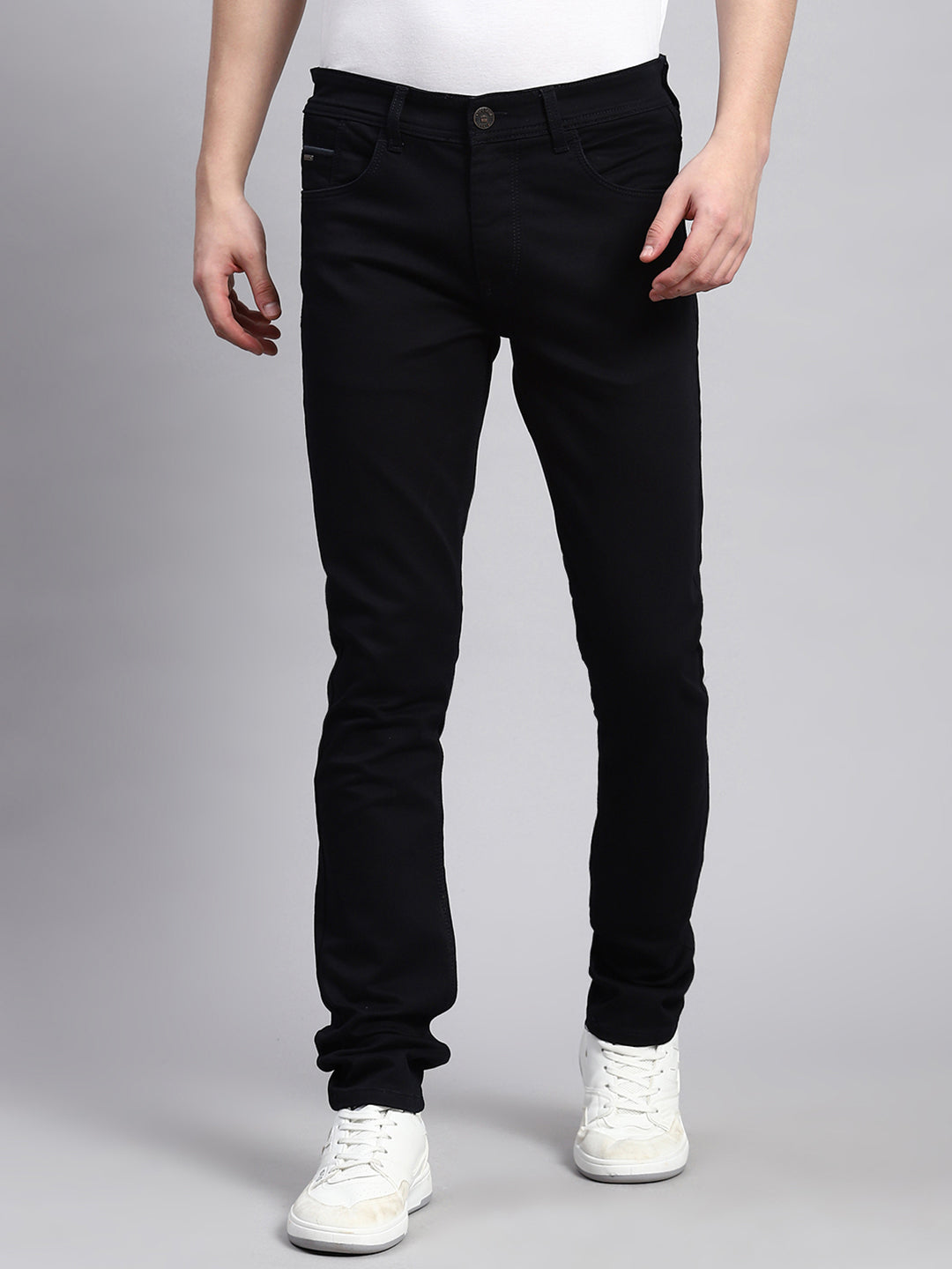 Men Navy Blue Skinny Fit Denim