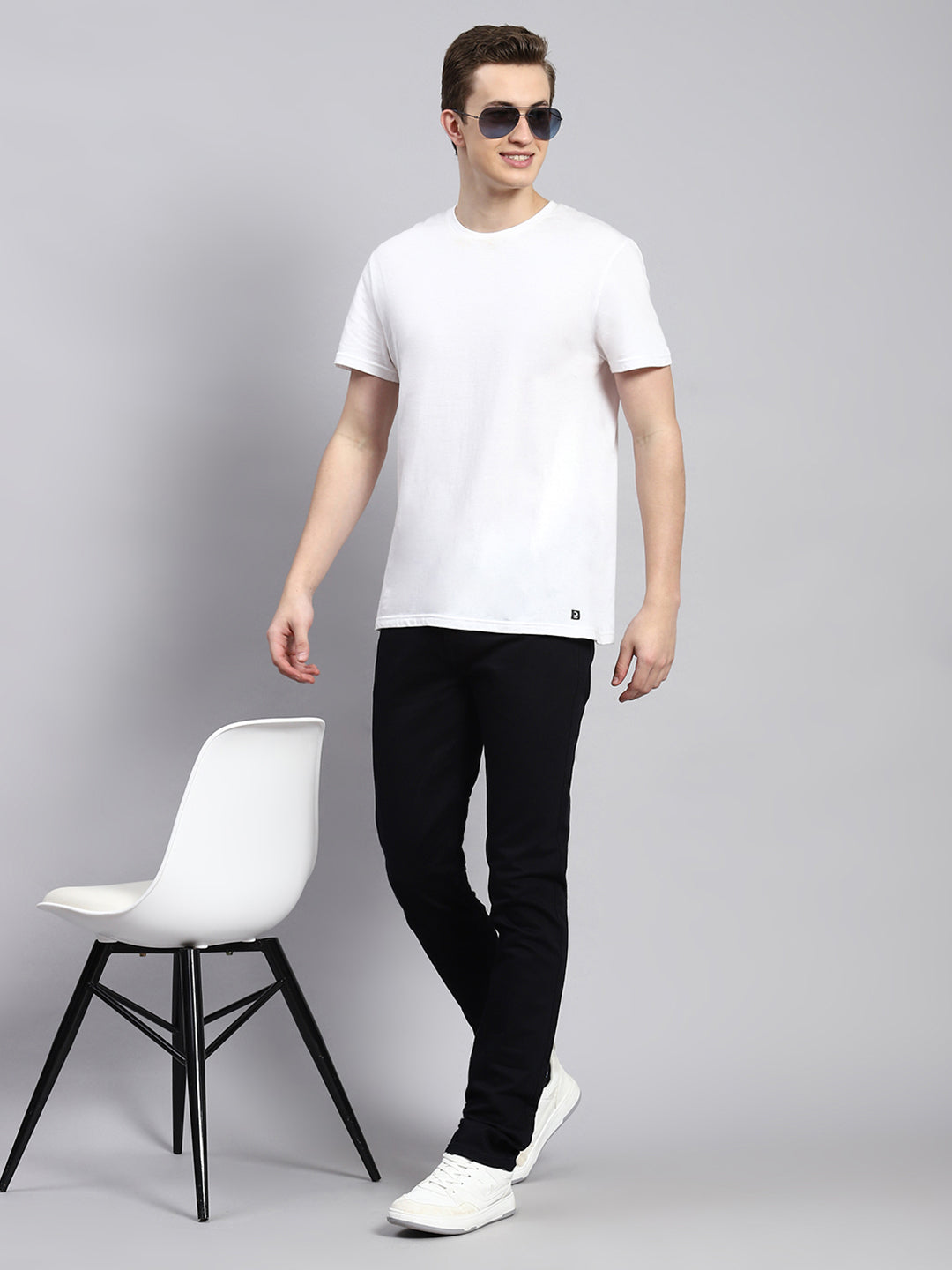 Men Navy Blue Skinny Fit Denim