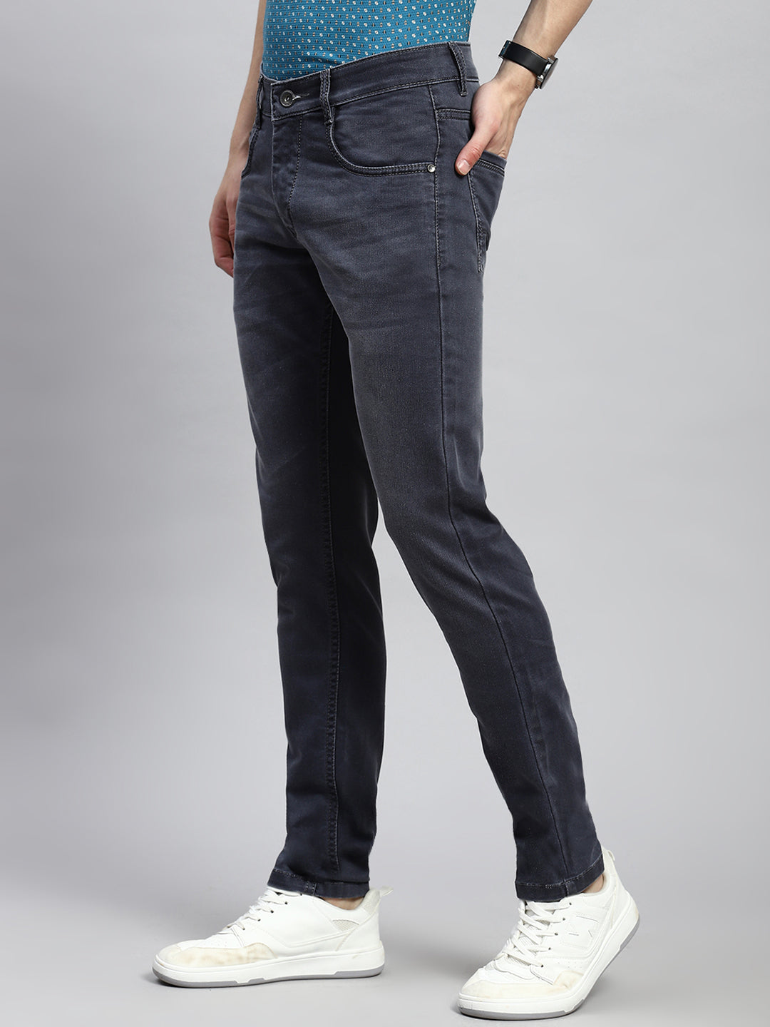 Men Grey Skinny Fit Denim