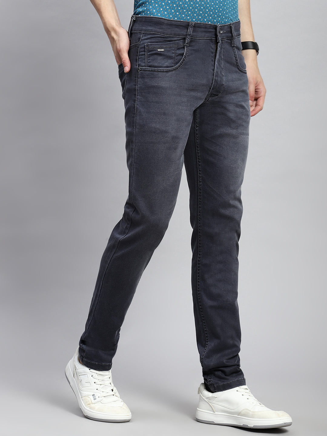 Men Grey Skinny Fit Denim