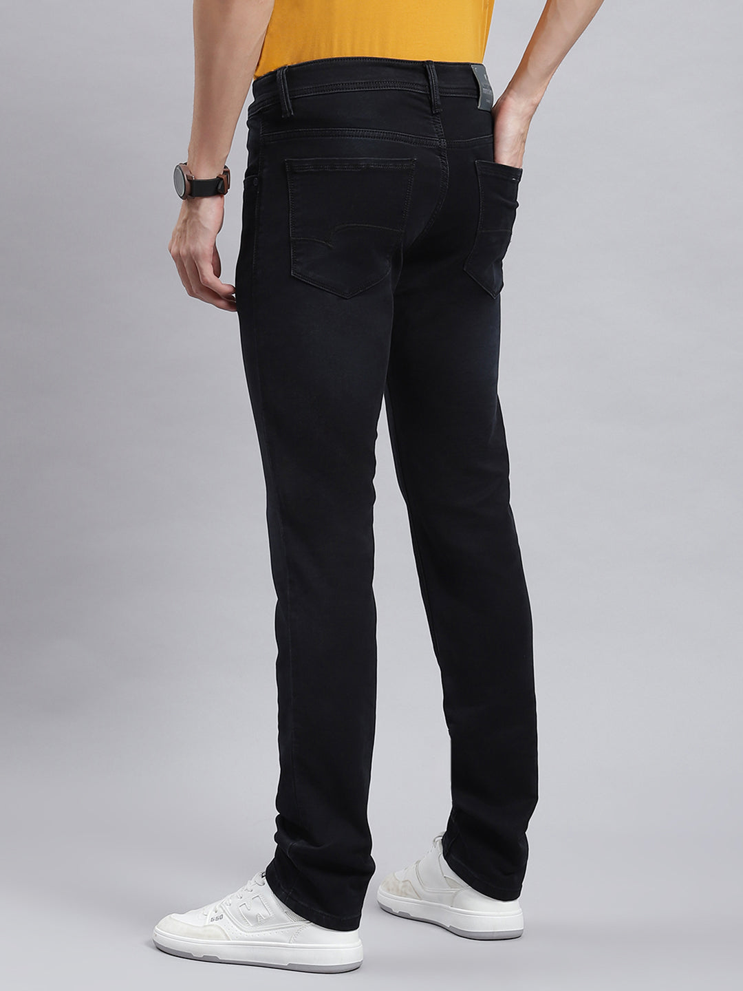 Men Black Narrow Fit Denim