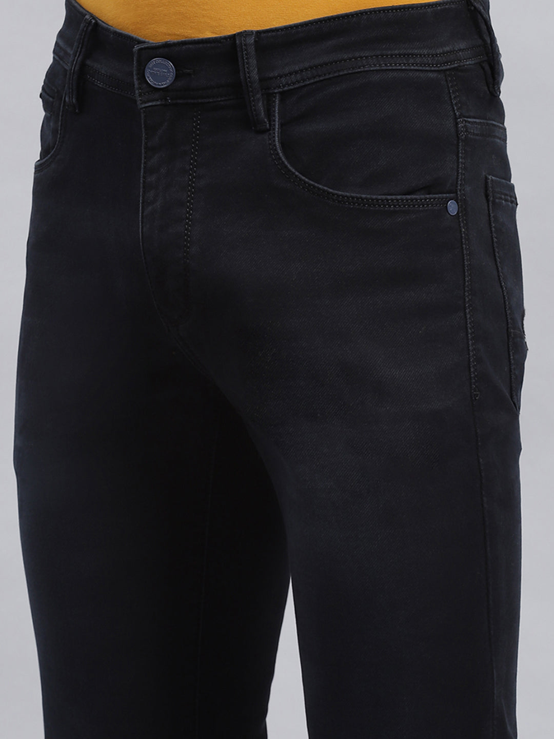 Men Black Narrow Fit Denim