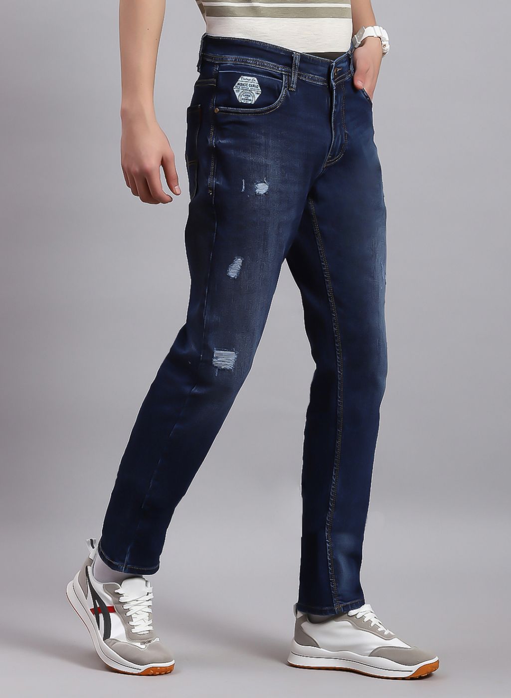 Men NAvy Blue NArrow Fit Denim