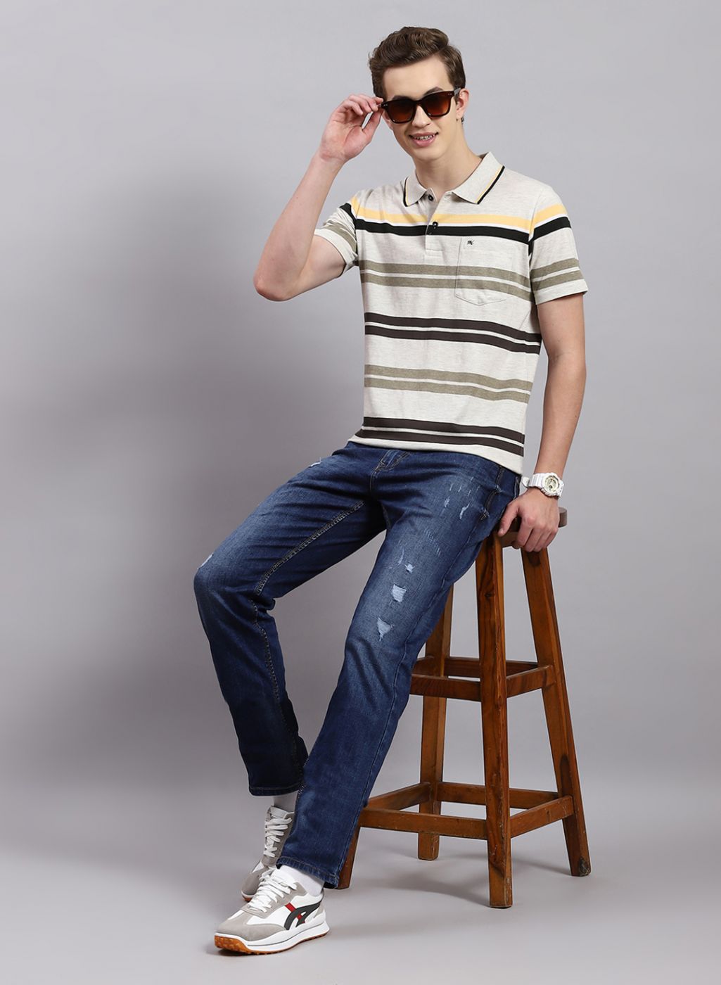 Men NAvy Blue NArrow Fit Denim