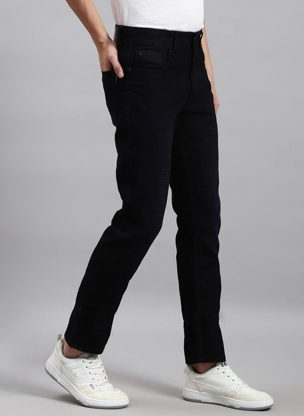 Men Black NArrow Fit Denim