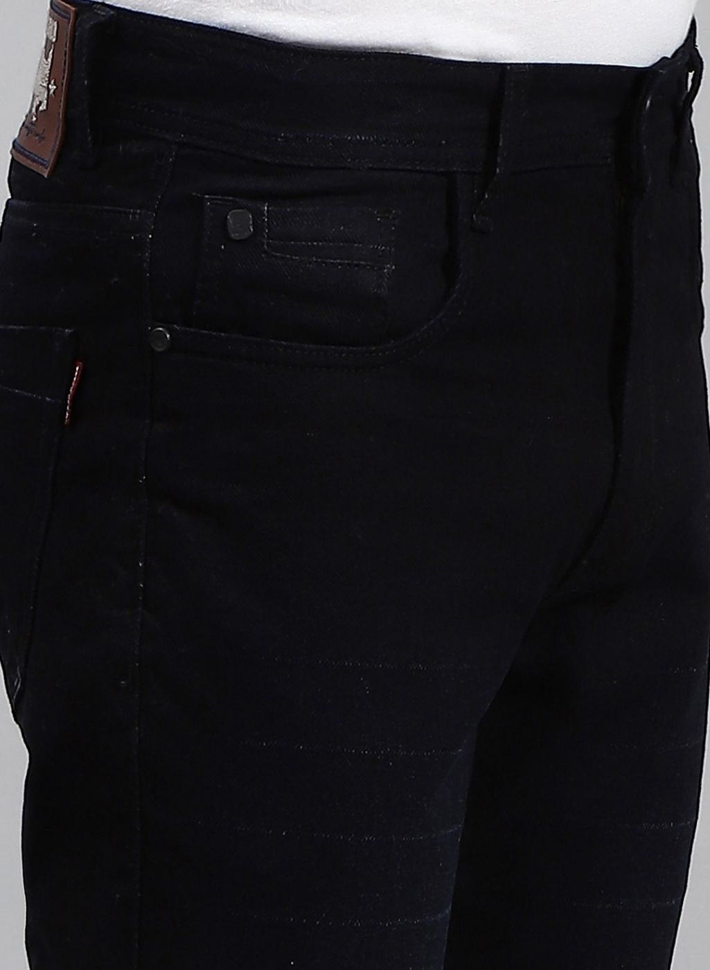 Men Black NArrow Fit Denim