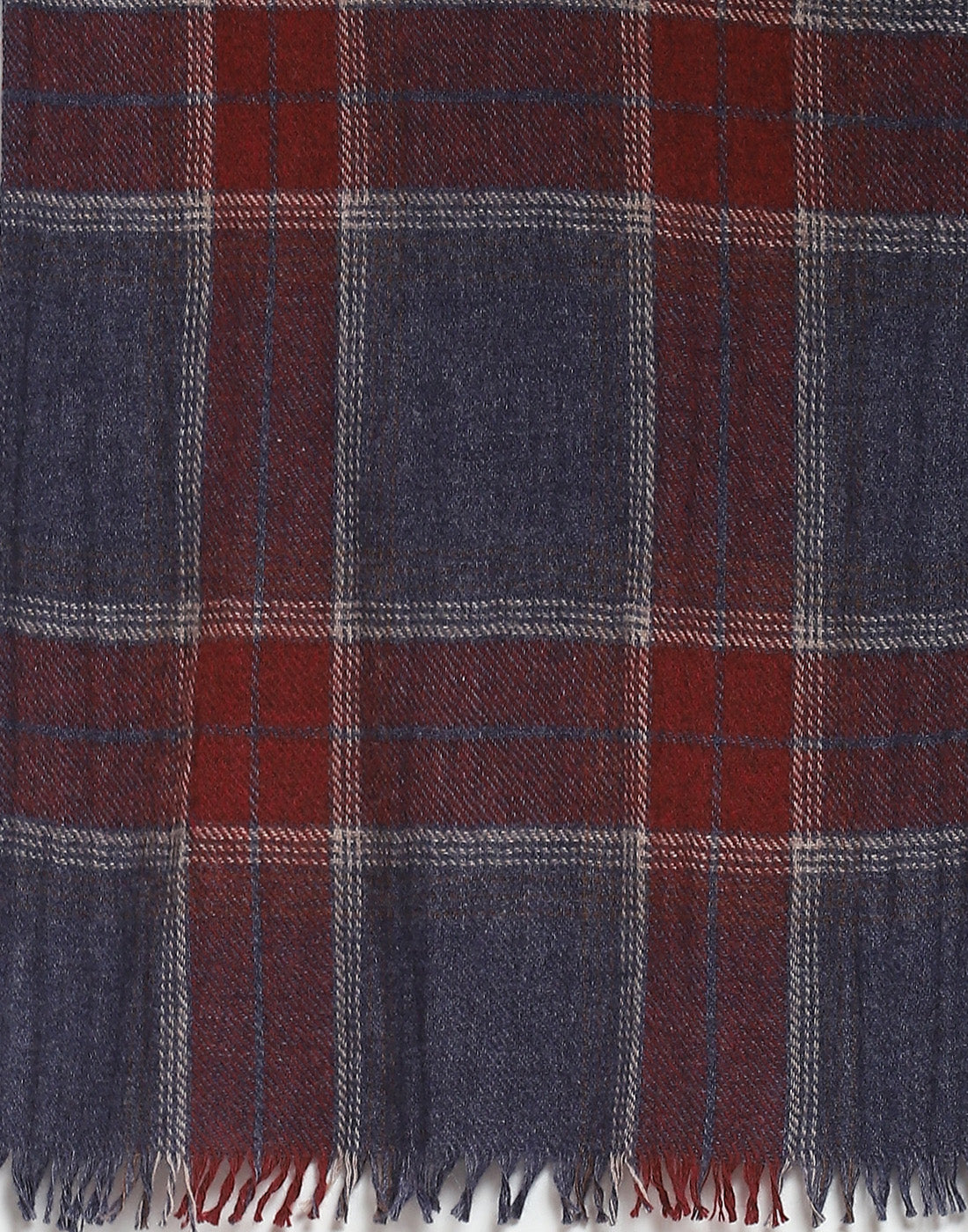 Men Teal Blue Check Muffler