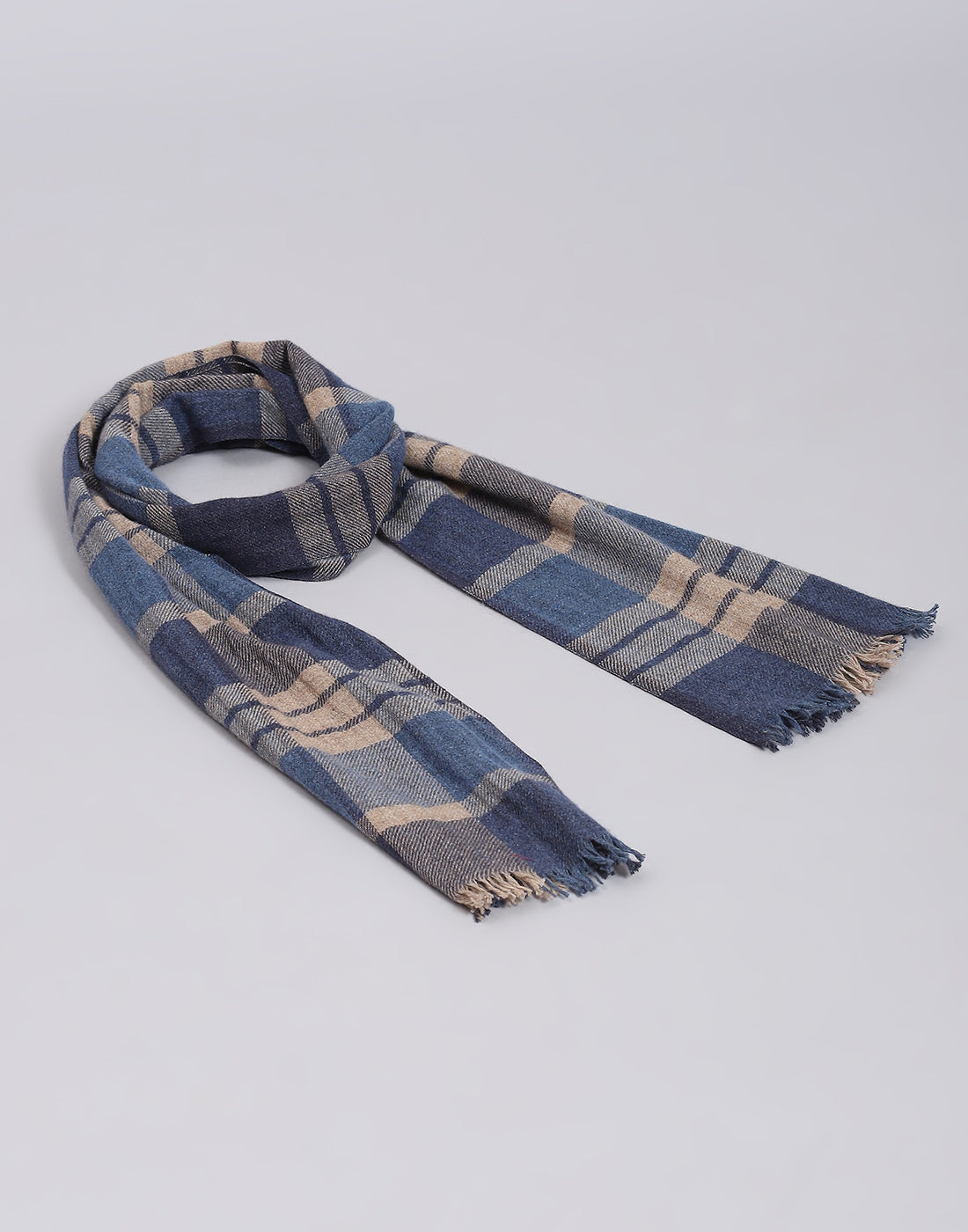 Men Blue Check Muffler