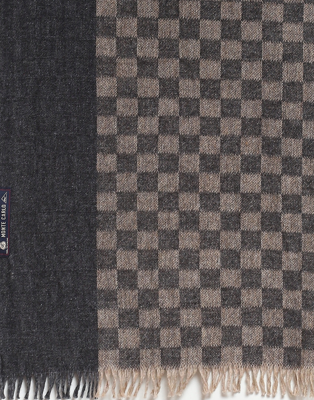 Men Grey Check Muffler