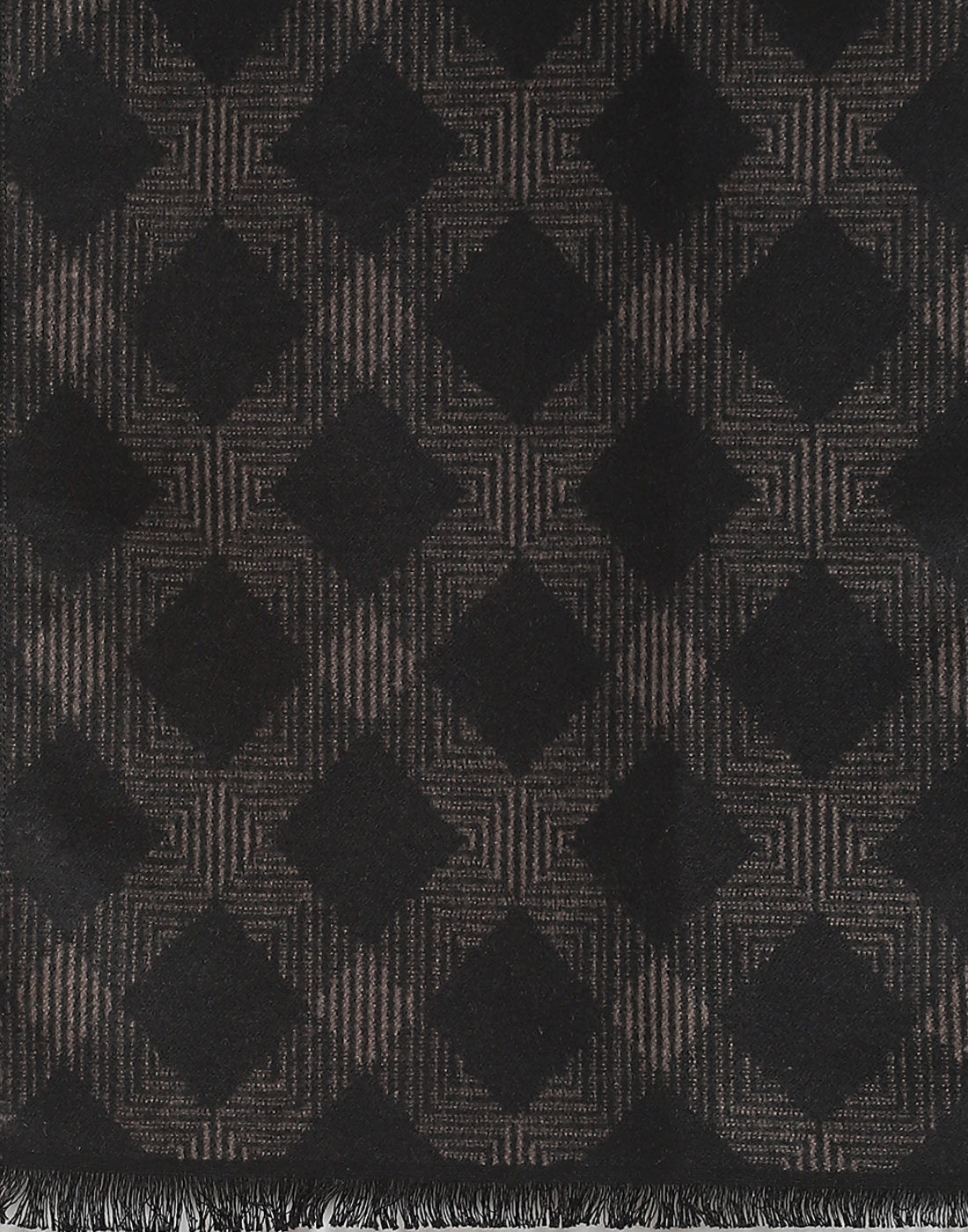 Men Black Self Design Muffler