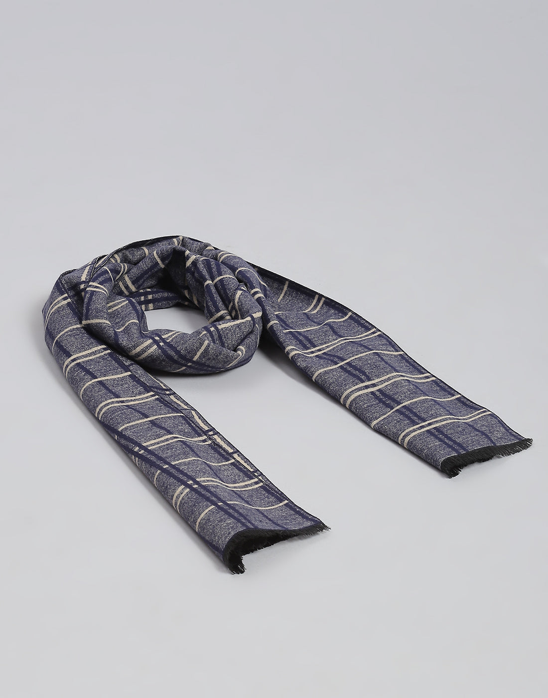 Men Blue Check Muffler