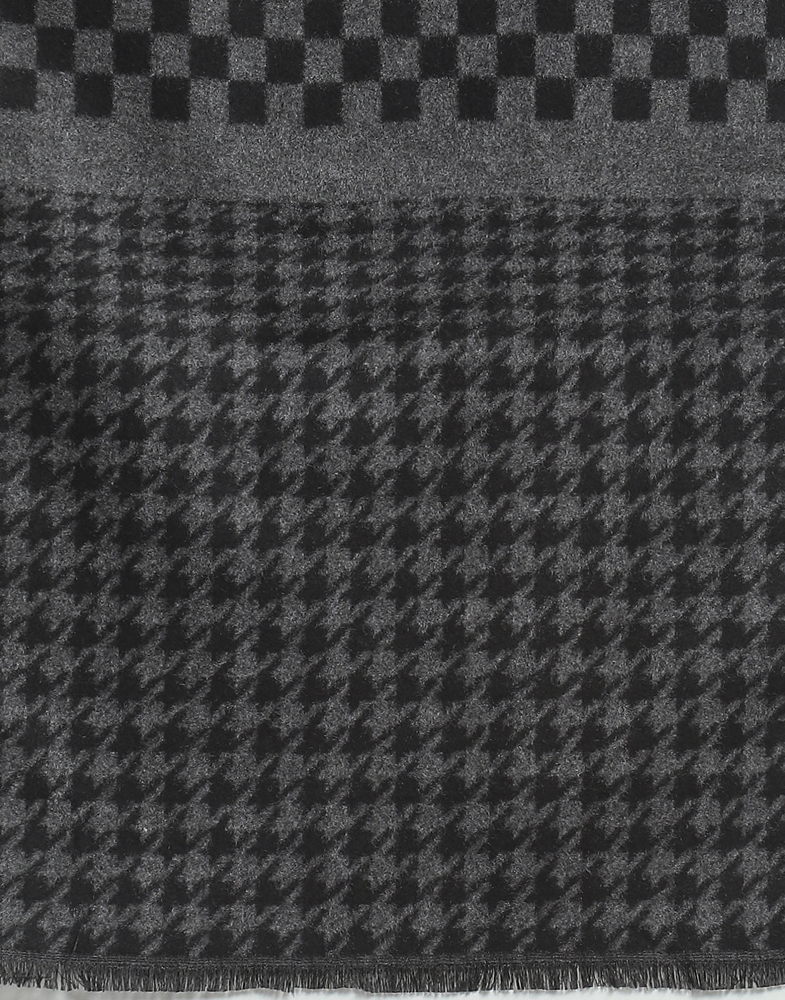 Men Black Check Muffler