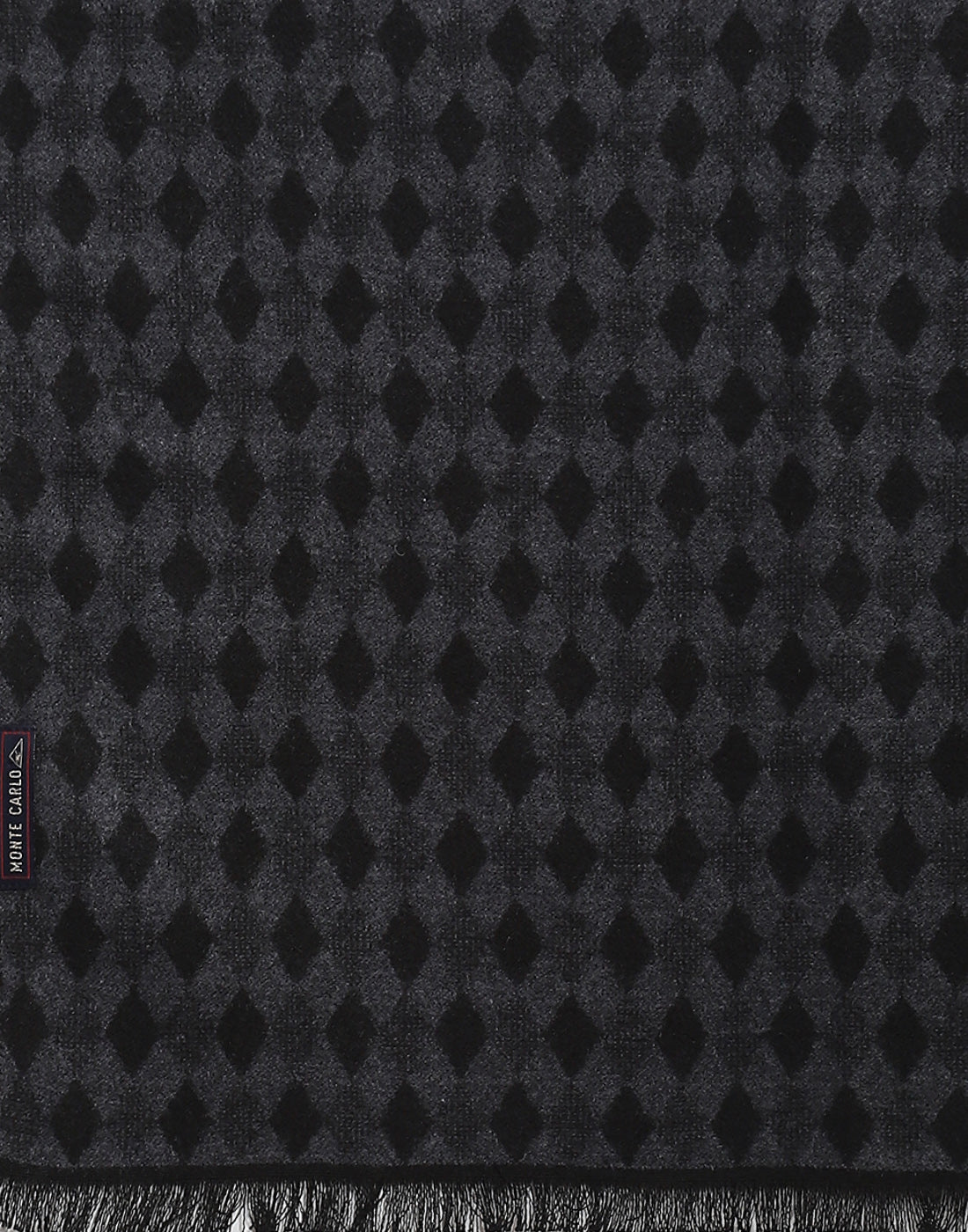 Men Grey Self Design Muffler