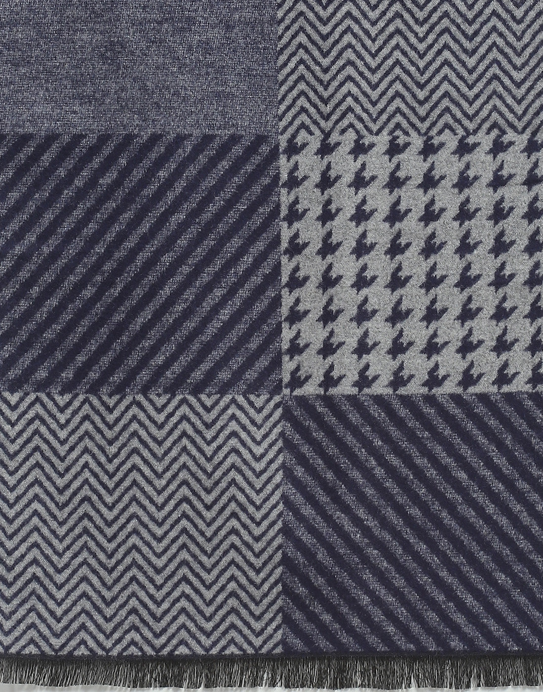 Men Blue Self Design Muffler