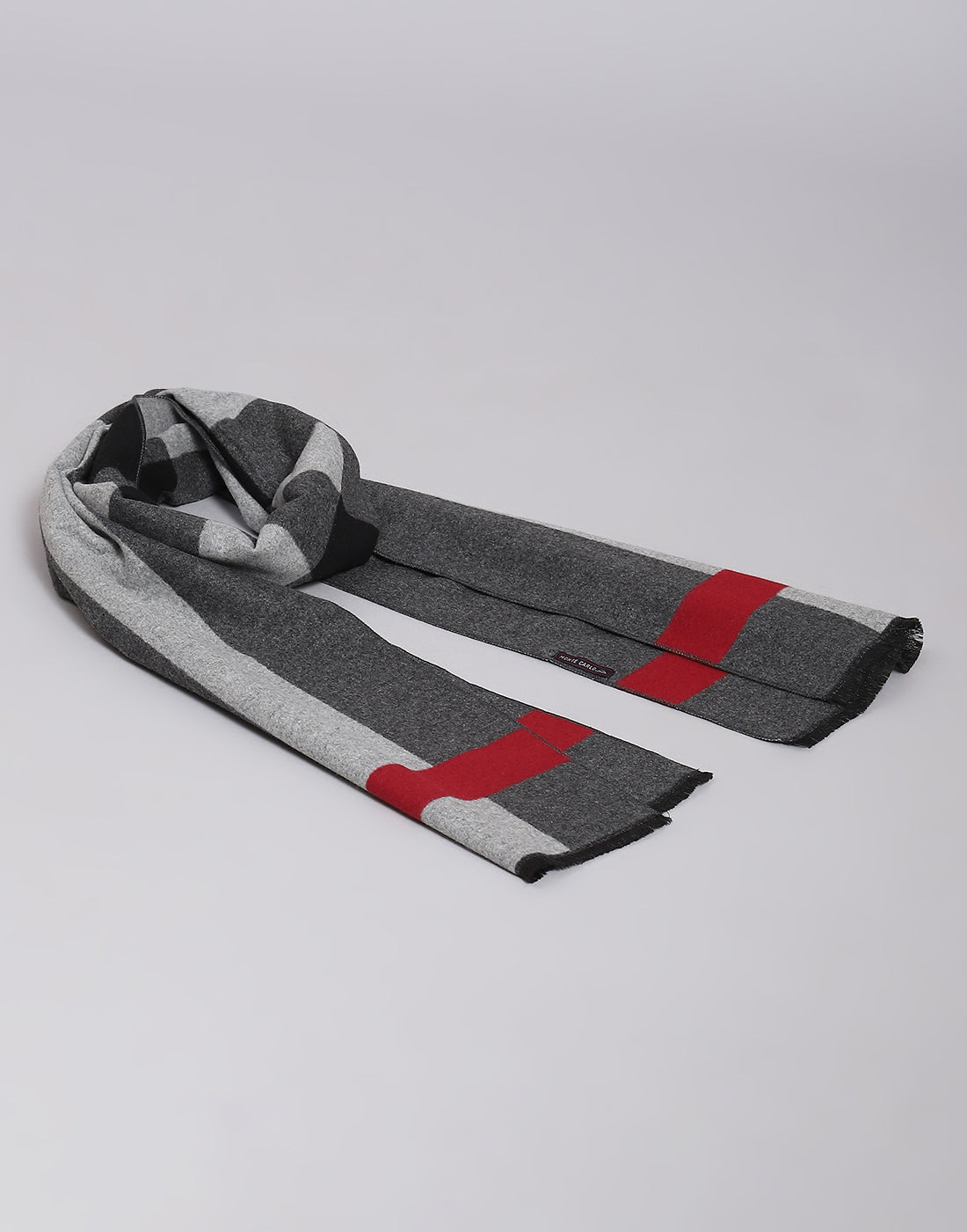 Men Grey Solid Muffler