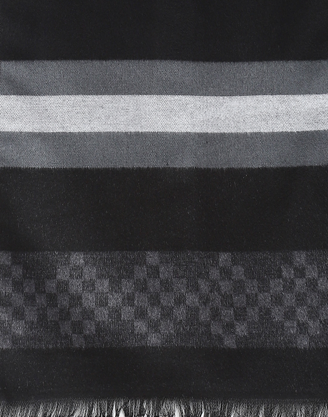 Men Black Self Design Muffler