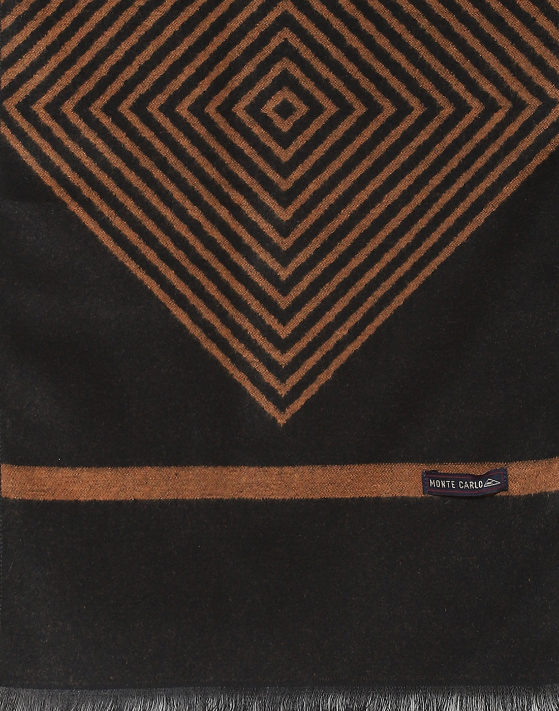 Men Brown Self Design Muffler