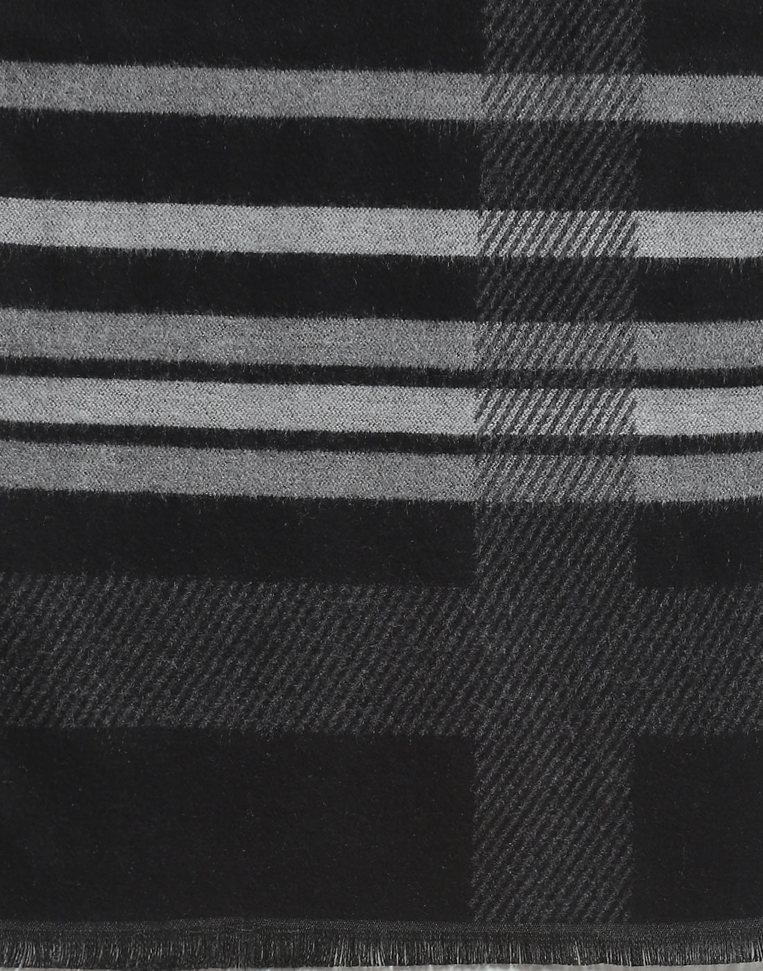 Men Black Self Design Muffler