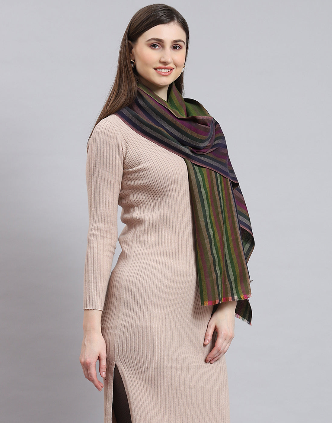 Women Multicolor Stripe Shawl