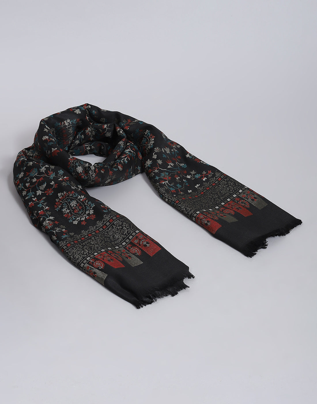 Women Grey Self Design Shawl