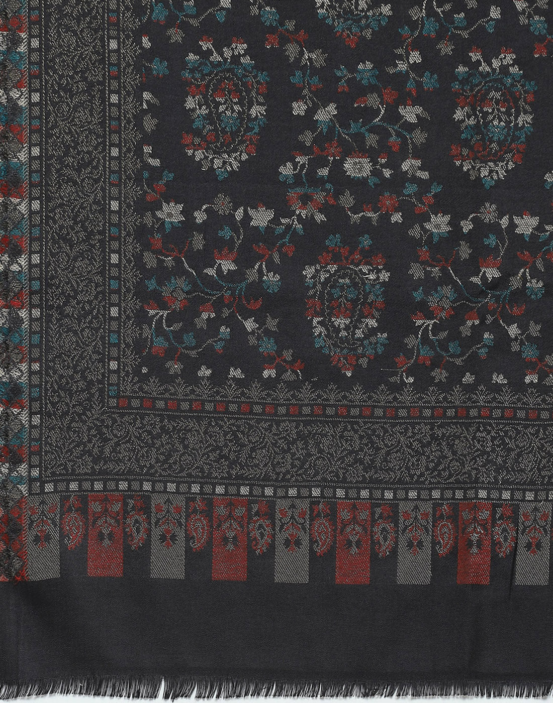 Women Grey Self Design Shawl