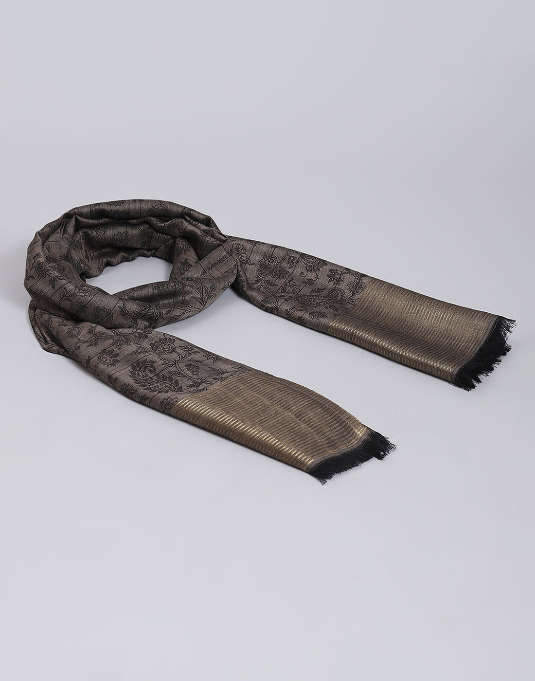 Women Grey Self Design Shawl