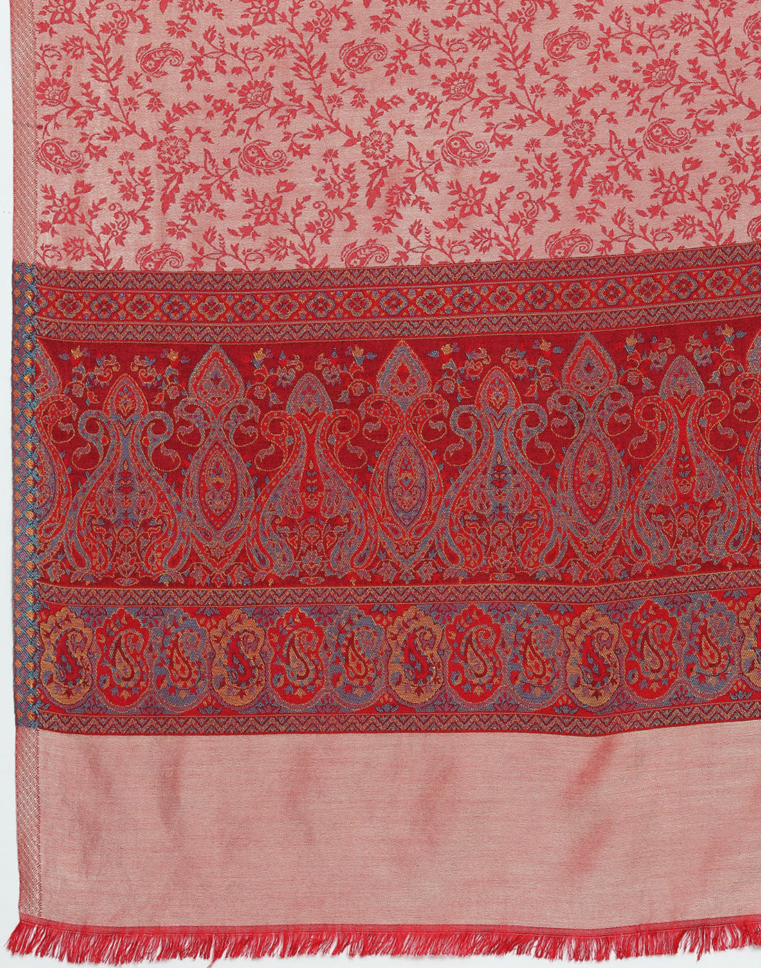 Women Pink Self Design Shawl