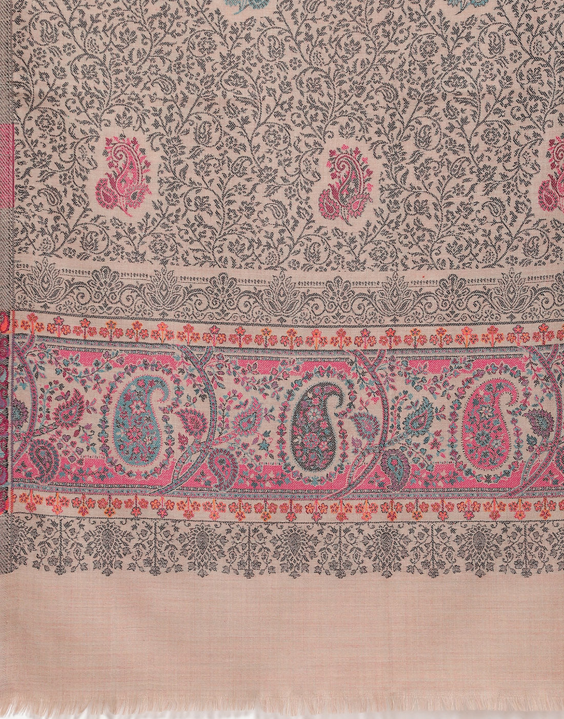 Women Pink Self Design Shawl