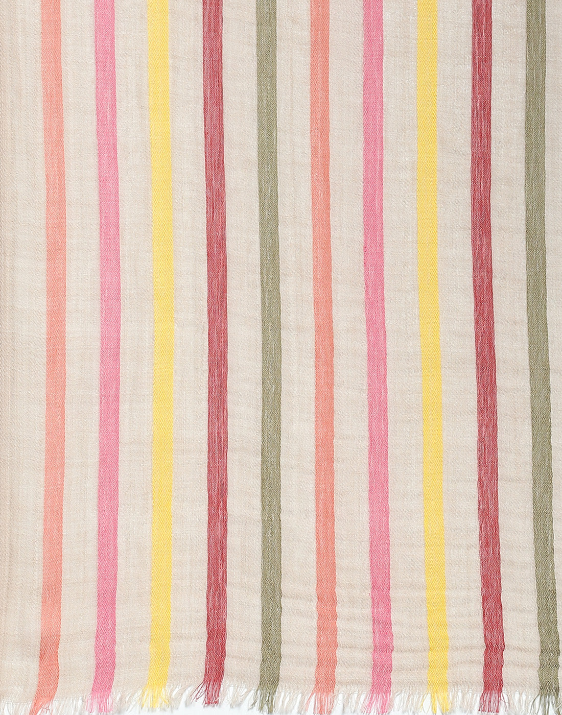 Women Beige Stripe Stole