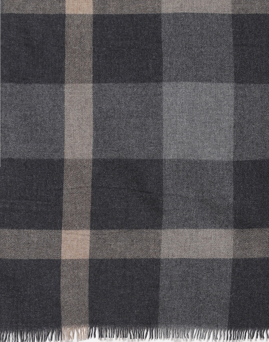 Women Grey Check Stole