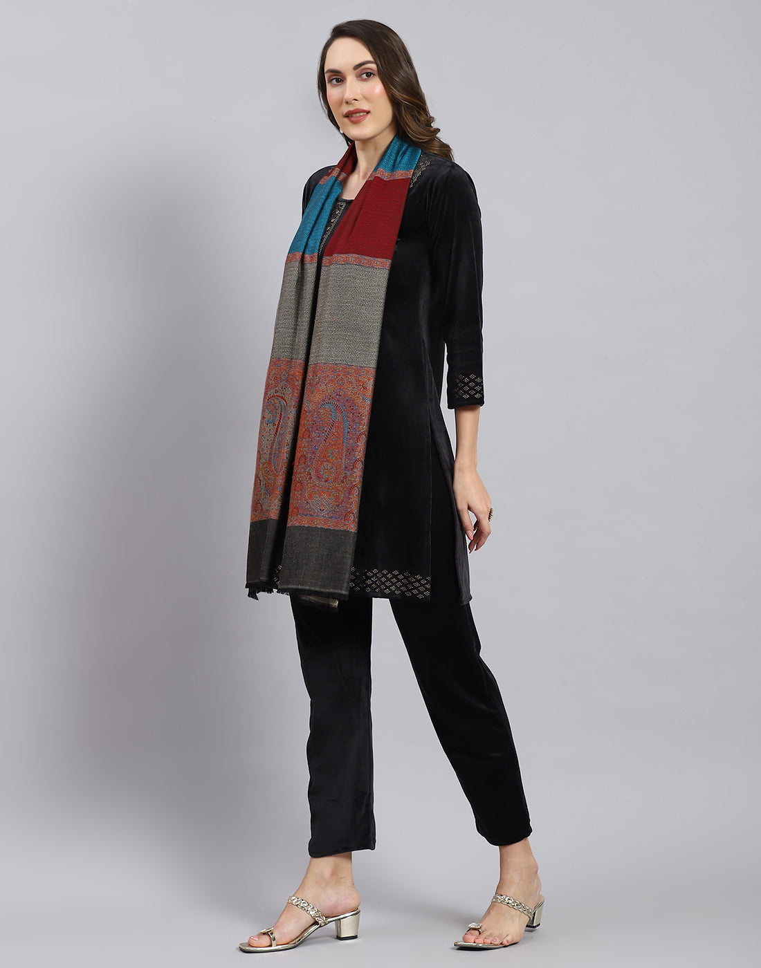 Women Multicolor Self Design Stole