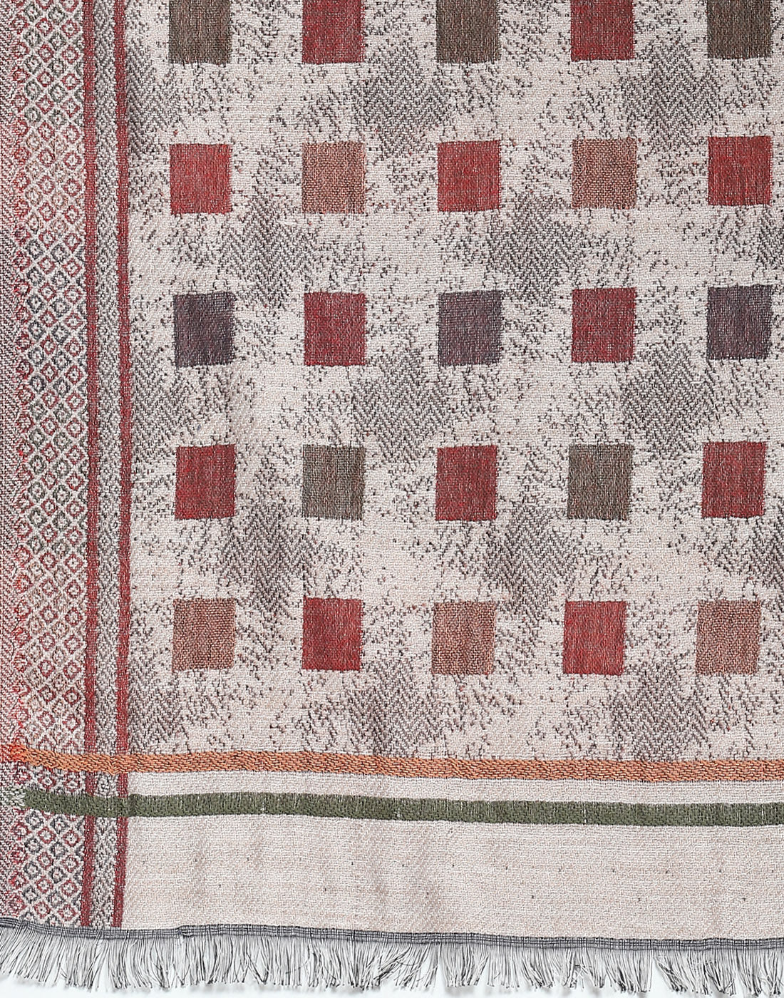 Women Beige Self Design Stole