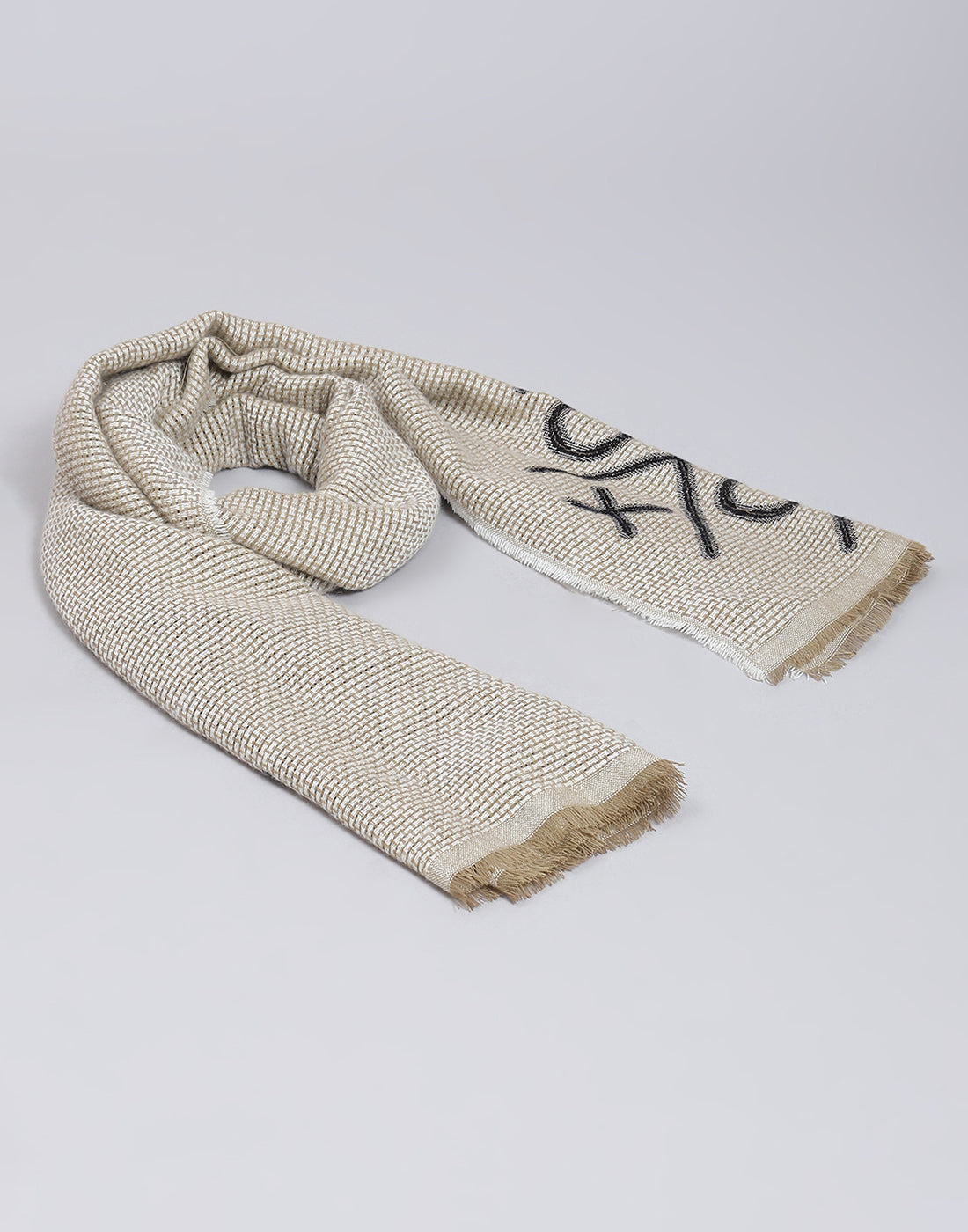 Women Olive Self Design Stole