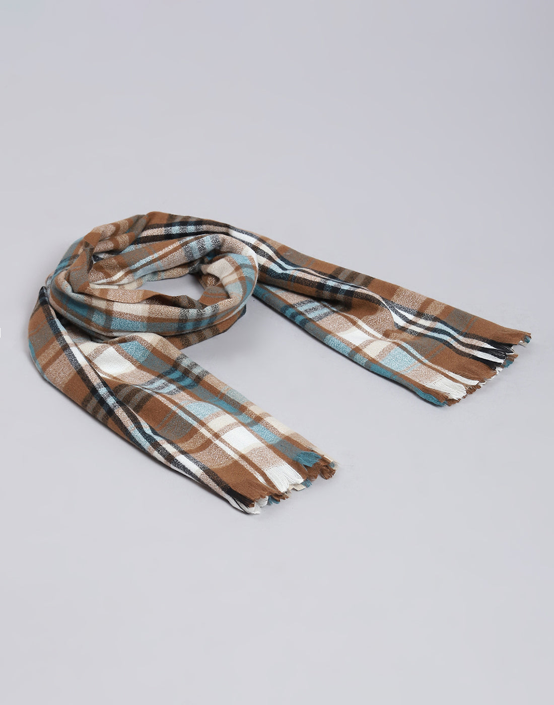 Women Brown Check Stole