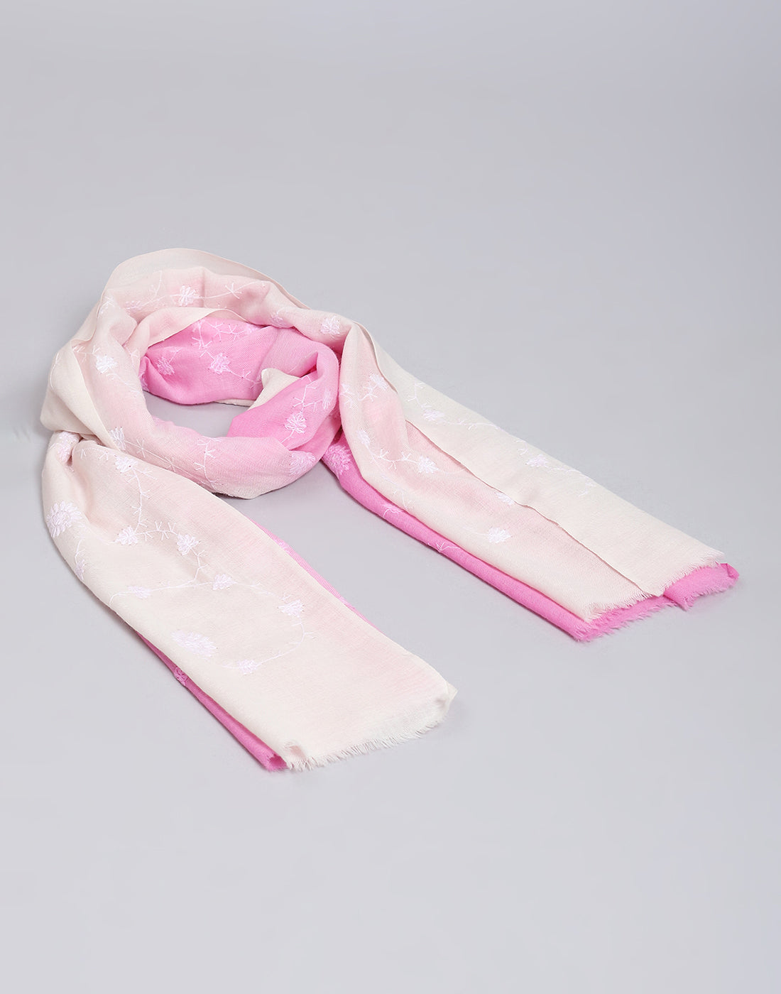 Women Pink Self Design Stole