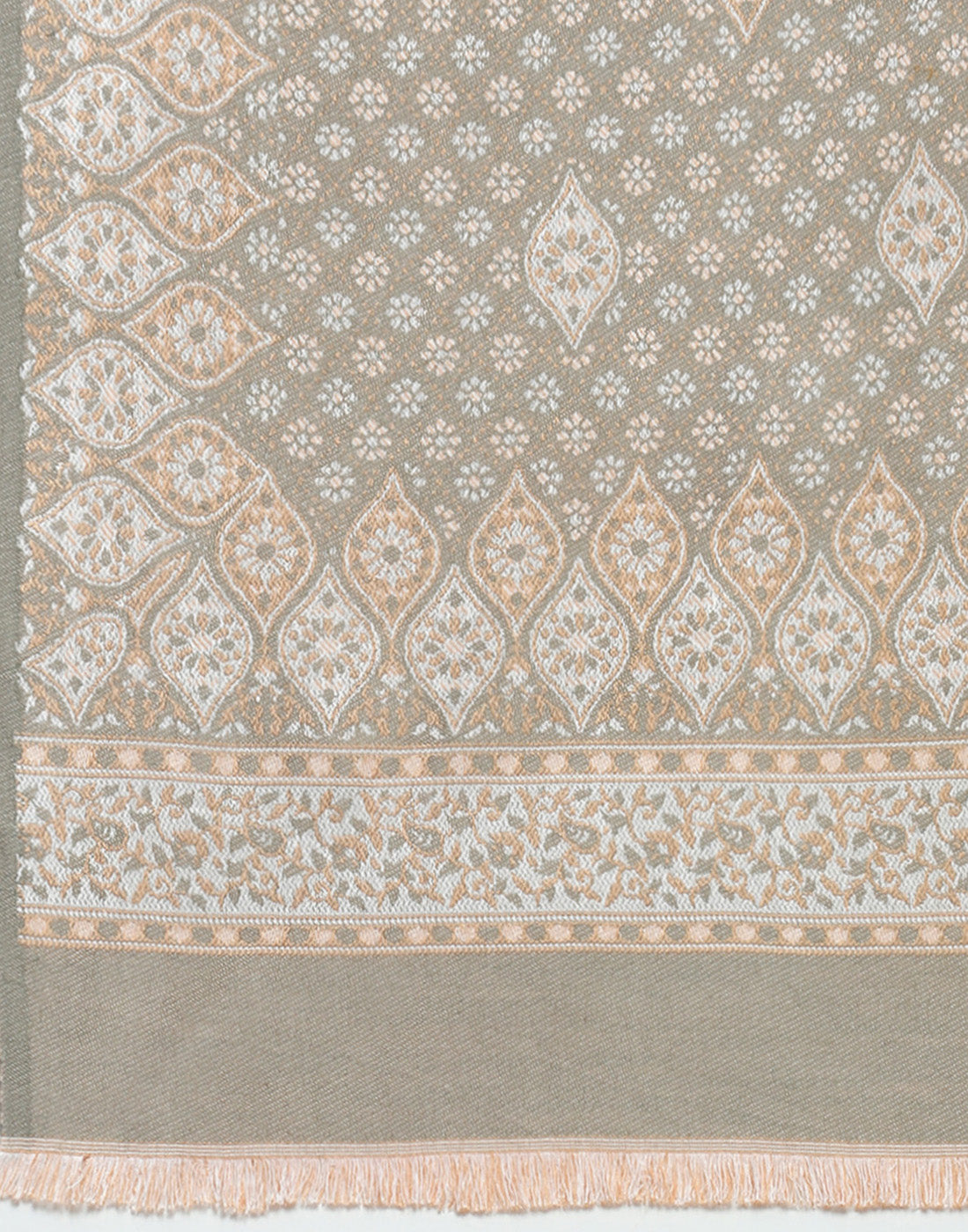 Women Olive Self Design Stole