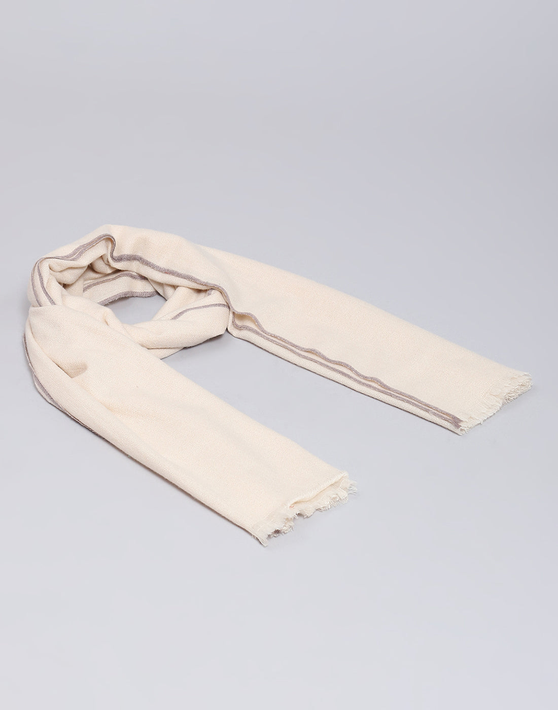 Women Beige Solid Stole