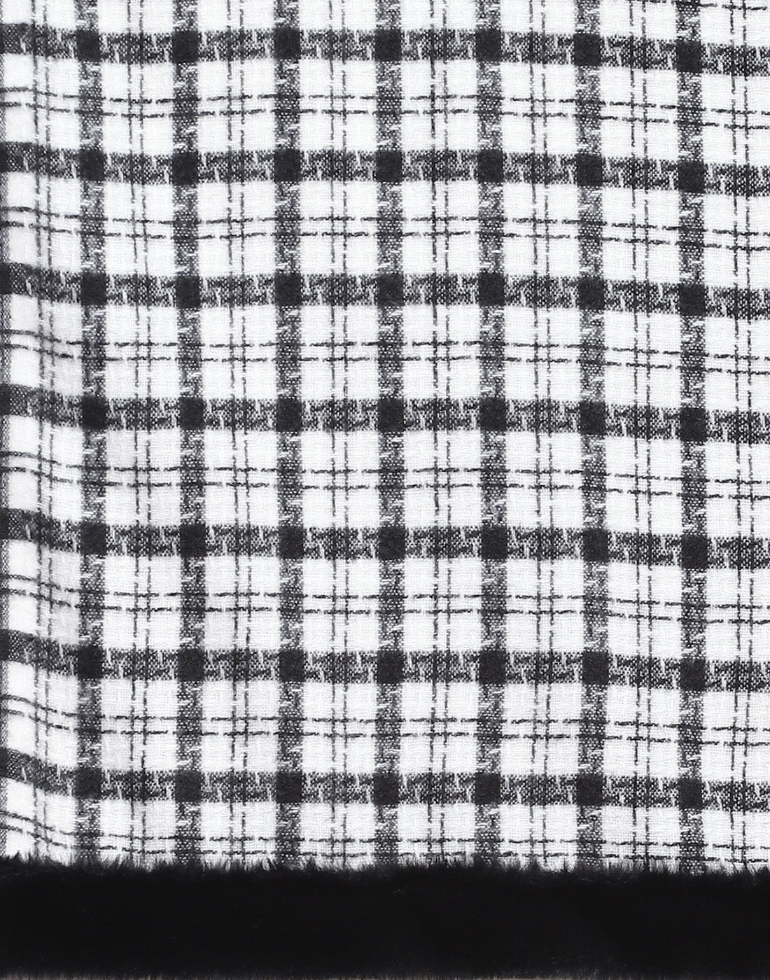 Women White Self Design Stole