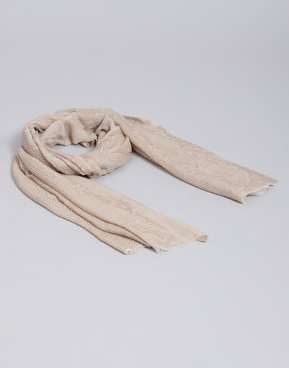 Women Beige Solid Stole