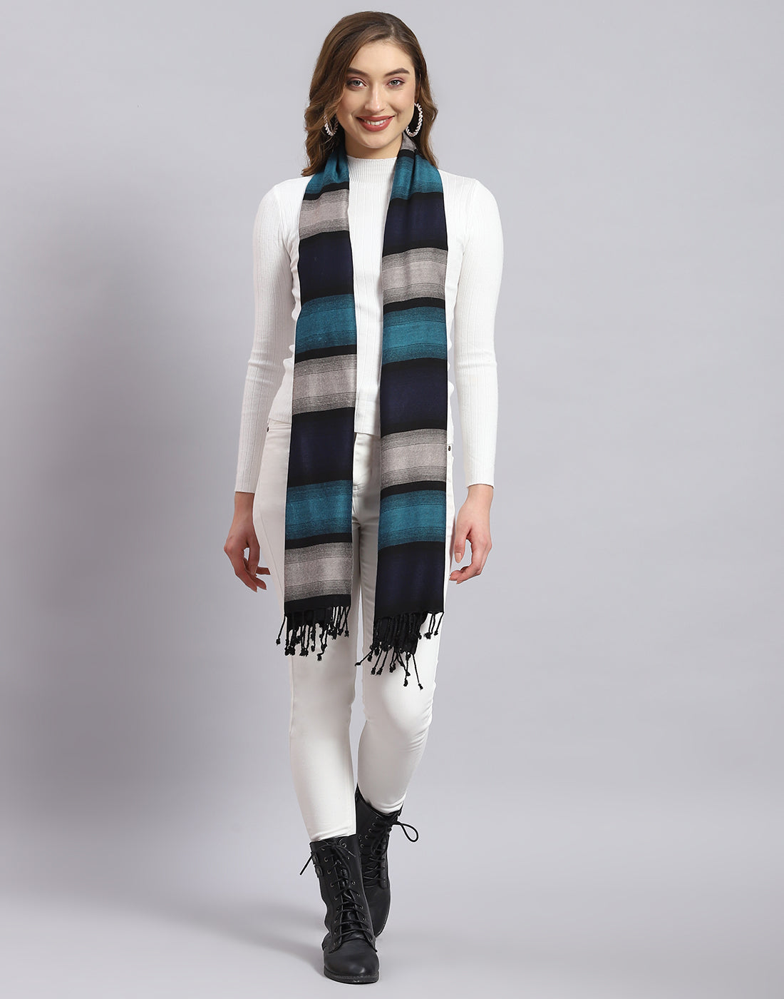Women Multicolor Stripe Stole