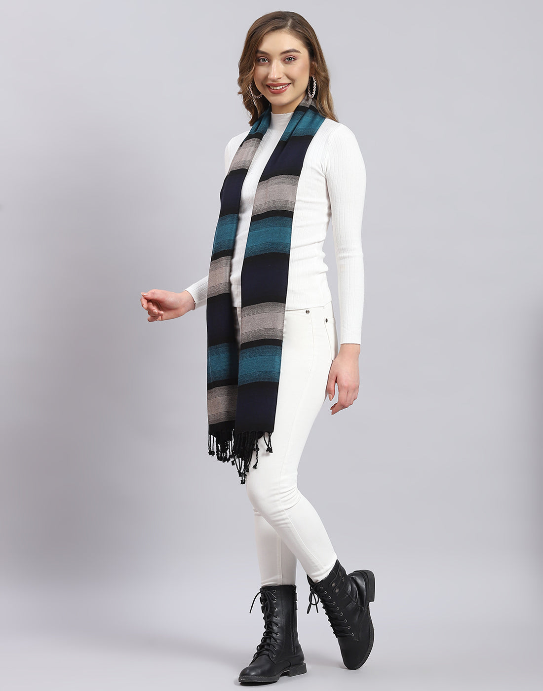 Women Multicolor Stripe Stole