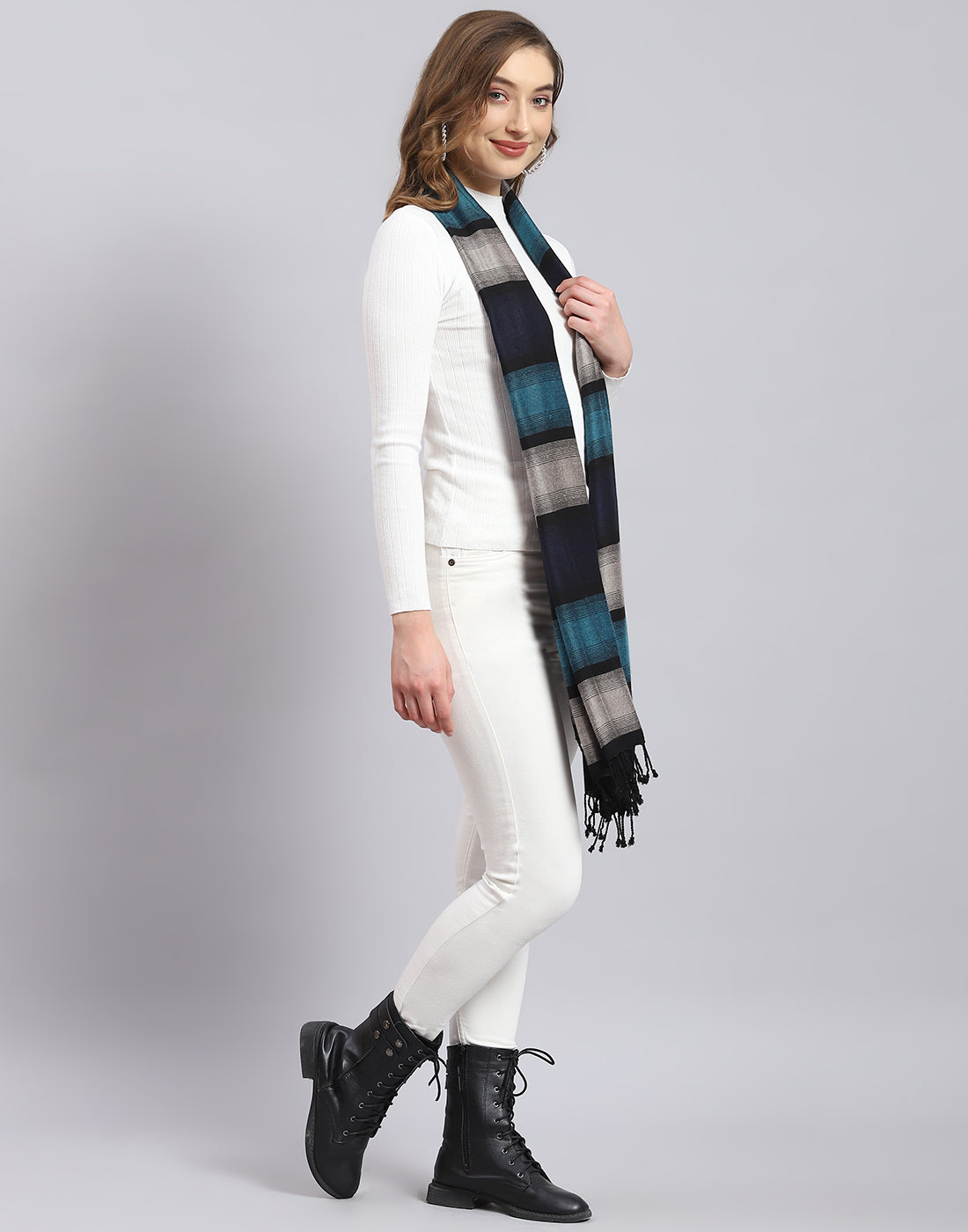 Women Multicolor Stripe Stole