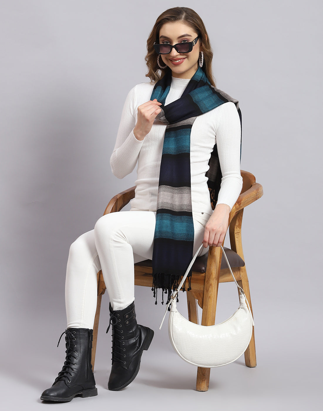 Women Multicolor Stripe Stole