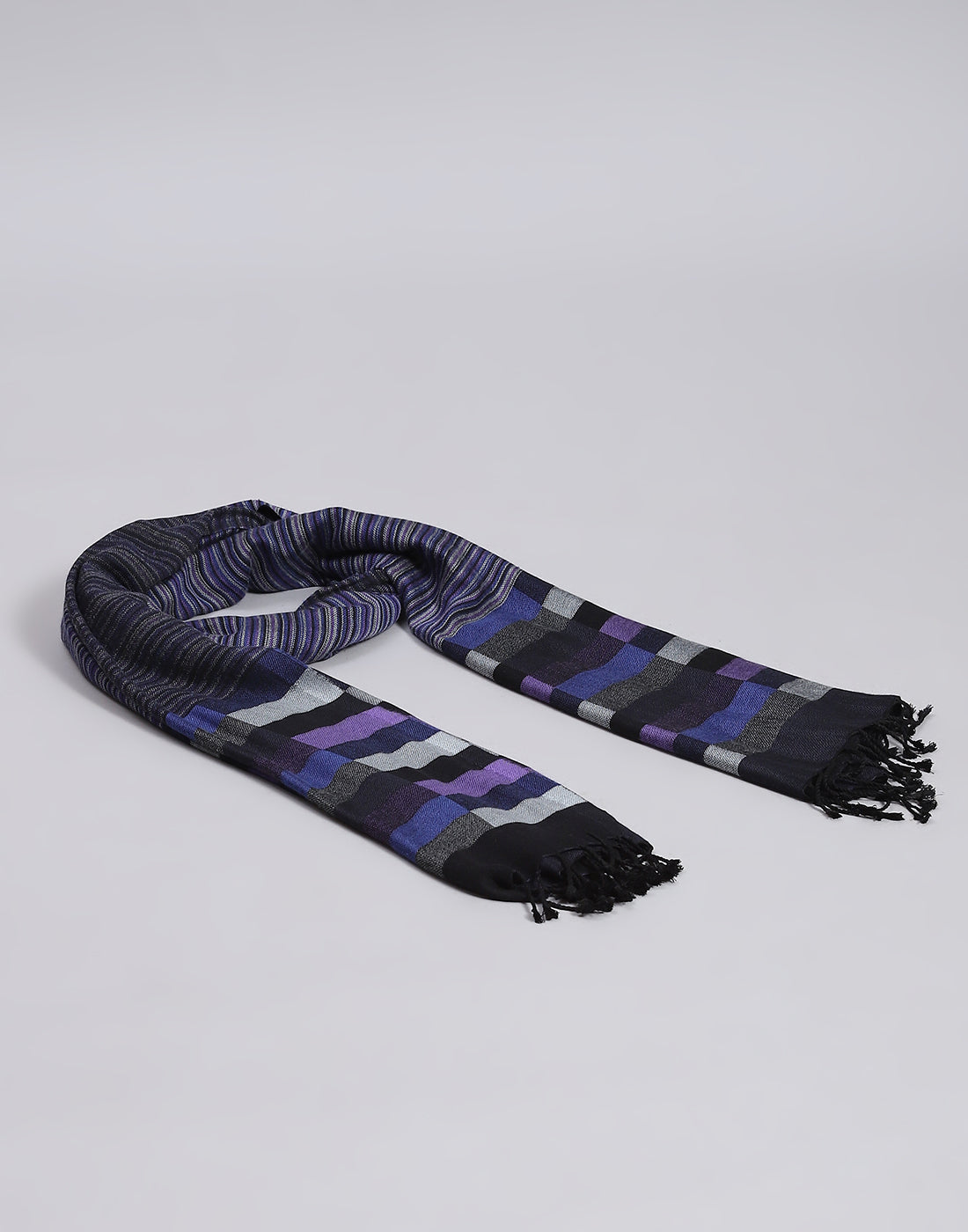 Women Blue Self Design Stole