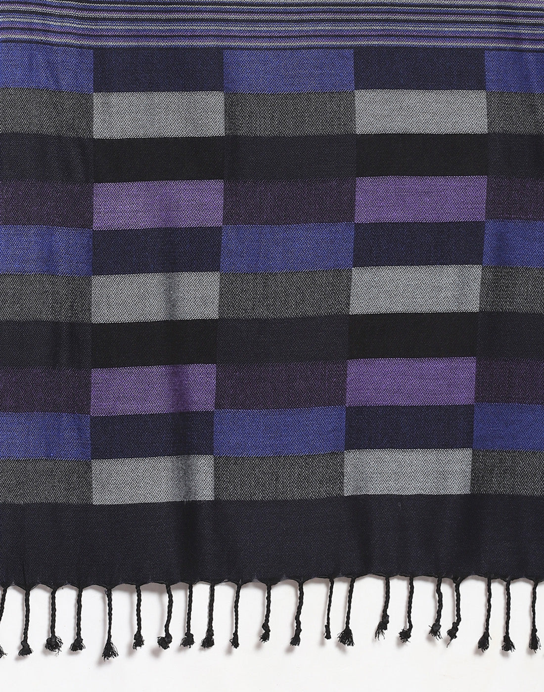 Women Blue Self Design Stole